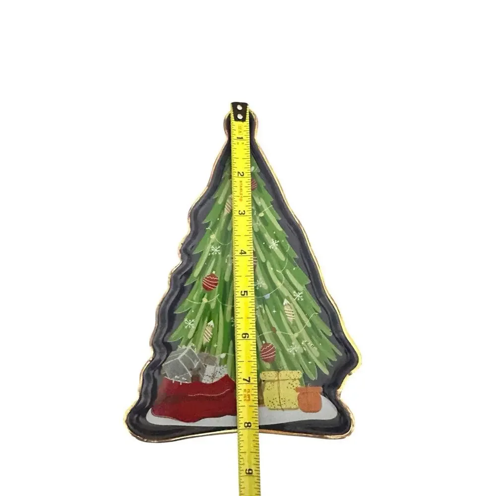 Mudpie Christmas Tree Spoon Rest Glass & 2 Holy Berry Spoon Rests New with Tags